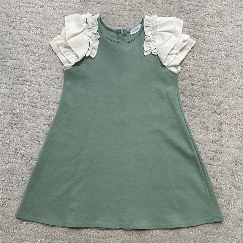 Petals & Peas size 5 green dress